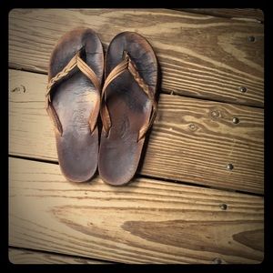 Thin strap, braided rainbow sandals